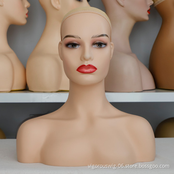 Vigorous mang colors for choose for training price Female Mannequin Head Wholesale Wig display model